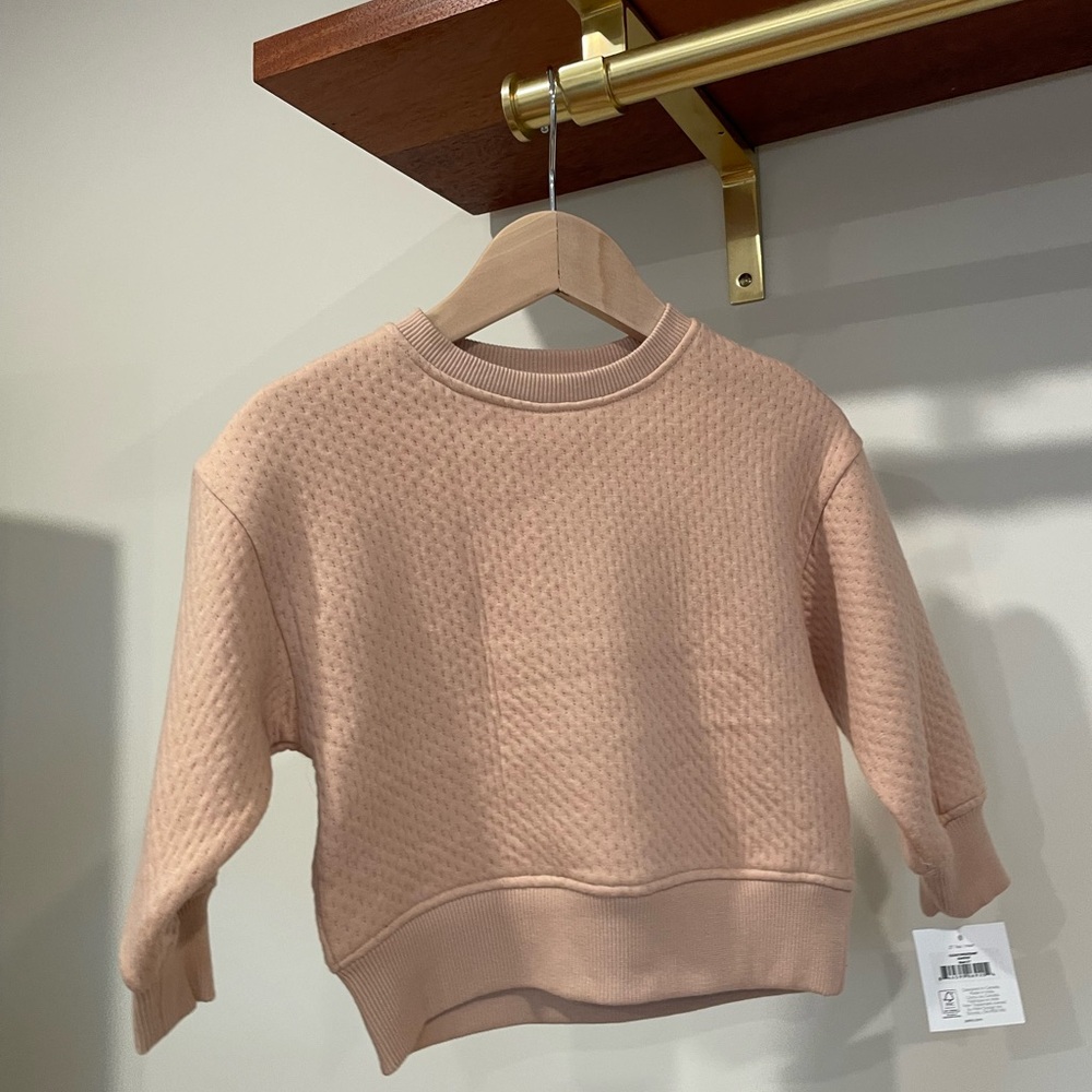Pehr Cloud Sweatshirt, 2T, Blush, NWT